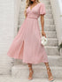 v-neck-puff-sleeve-dress OhSoStyled at Sophia's Style-3